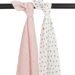 Meyco Mini Panter Swaddle Soft Pink 2 Stuks Clearance