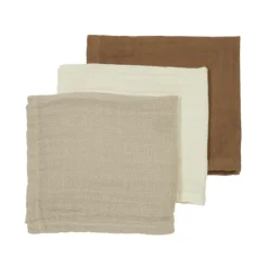 Meyco Monddoekjes - 3 Stuks - Uni - Offwhite / Sand / Toffee Best