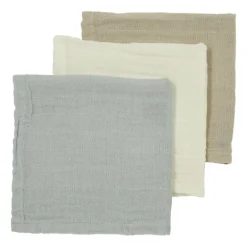 Meyco Monddoekjes - 3 Stuks - Uni - Offwhite / Light Grey / Toffee New