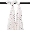 Meyco Sweet Heart Swaddle - 120 x 120 cm - 2-Pack - Red Outlet
