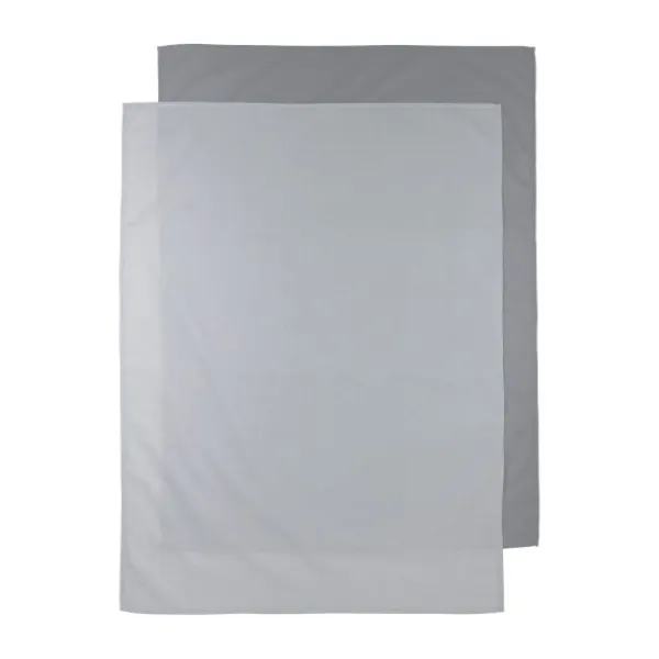 Meyco Uni Ledikantlaken Grijs 100 x 150 cm 2 Stuks Sale