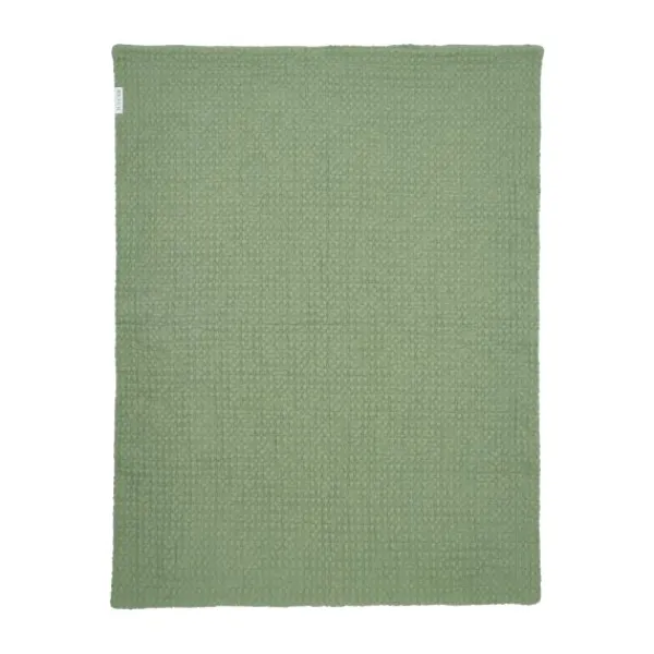 Meyco Wafel Teddy Ledikantdeken - 100 x 150 cm - Olive Green Clearance