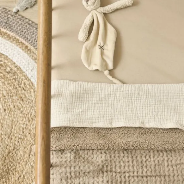 Meyco Wafel Teddy Ledikantdeken - 100 x 150 cm - Olive Green Clearance