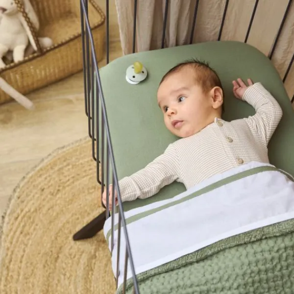 Meyco Wieglaken Wit Met Bies Grijs 75 x 100 cm Online