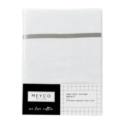 Meyco Wieglaken Wit Met Bies Grijs 75 x 100 cm Online