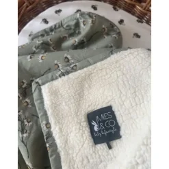 Mies & Co Soft Daisies Wiegdeken - Teagreen - 110 x 140 cm Discount