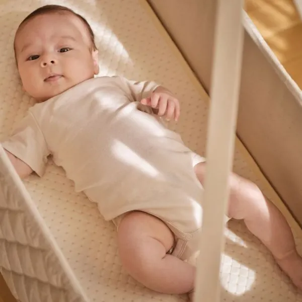 Moonboon Waterdichte Matrasbeschermer Wieg – 40 x 90 cm – Nature Discount