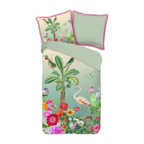 Damai Muller Textiel Dekbedovertrek Botanica Groen 140 x 200 / 220 Cm Outlet