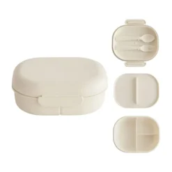 Mushie - Lunchbox Incl. Bestek - Sage New