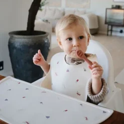 Mushie Baby Lepels - Rose/Soft Lilac Clearance