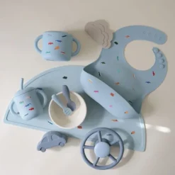 Mushie Siliconen Oefenbeker Met Rietje - Retro Cars Clearance