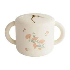 Mushie Snack Cup - Pink Flowers New