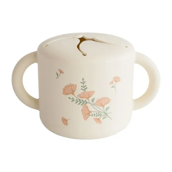 Mushie Snack Cup - Pink Flowers New