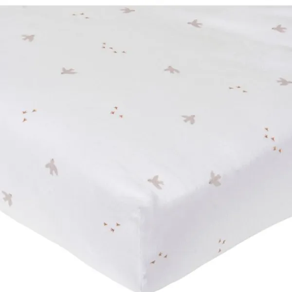 Nanami Bird Hoeslaken - 60 x 110 / 120 cm Sale