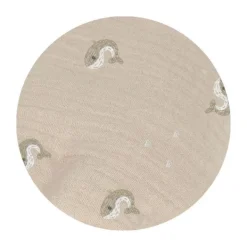 Nanami Diaper - Whale - 60 x 60 cm - Off-White/Eucalyptus