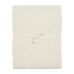 Nanami Embroidery Wieglaken - 75 x 120 cm - Naturel Online