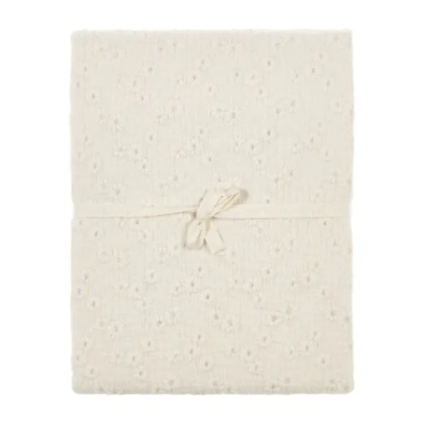 Nanami Embroidery Wieglaken - 75 x 120 cm - Naturel Online