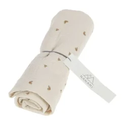 Nanami Heart Swaddle - 100 x 135 cm - Latte Naturel Hot