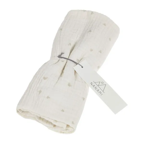 Nanami Heart Swaddle - 100 x 135 cm - Latte Naturel Hot