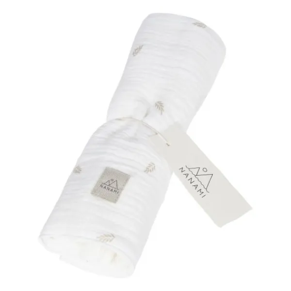 Nanami Hydrofiel doek - 60 x 60 cm - Off-White Leaf Best