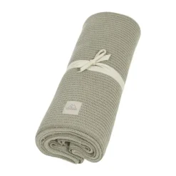 Nanami Junior Deken - Rib Knit - Eucalyptus New