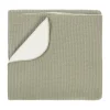 Nanami Junior Deken - Rib Knit - Eucalyptus Clearance