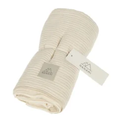 Nanami Swaddle - Stripe - 100 x 135 cm - Dark Sand Outlet