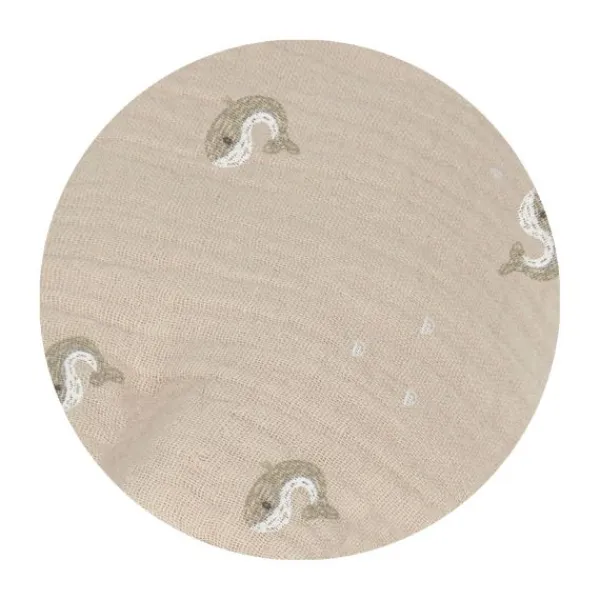 Nanami Swaddle - Whale - 100 x 135 cm - Off-White/Eucalyptus Discount