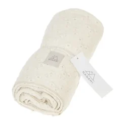 Nanami Swaddle - 135x100 cm - Embroidery - Naturel