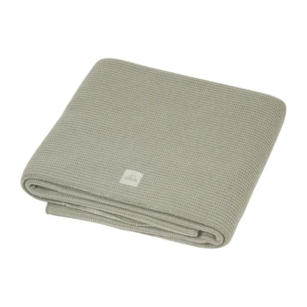 Nanami Wiegdeken - Rib Knit Double - Eucalyptus - 75x100 cm Clearance