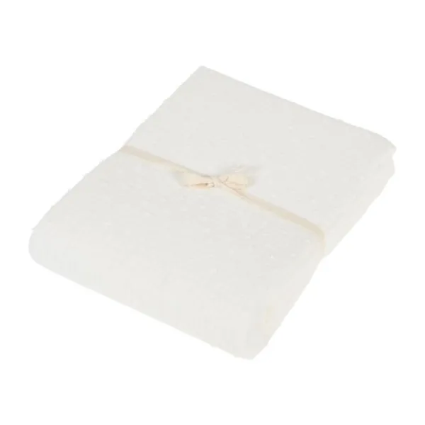 Nanami Woven Dot Ledikantlaken - 100x135 cm - Off White Discount