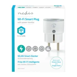 Nedis Wi-Fi Smart Plug Stroommeter Type F New