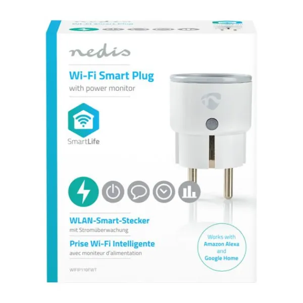 Nedis Wi-Fi Smart Plug Stroommeter Type F New