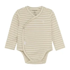 Noppies Navi Overslagromper - Stripe - Maat 44 - Offwhite Best