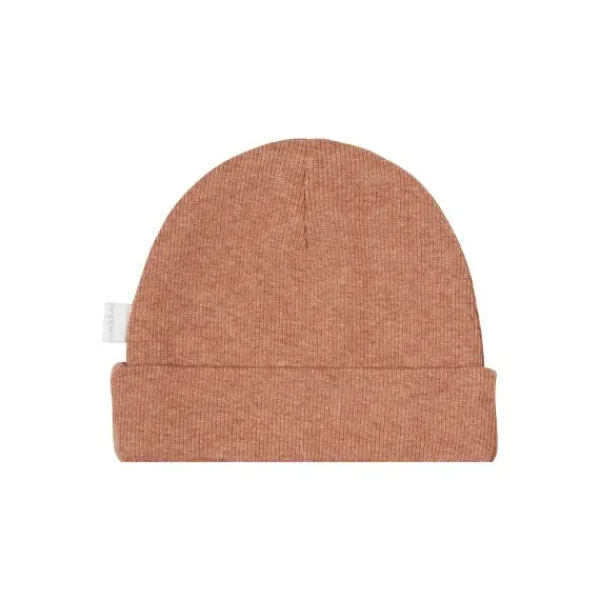 Noppies Nevel Rib Mutsje Cafe Au Lait Melange Prematuur Sale