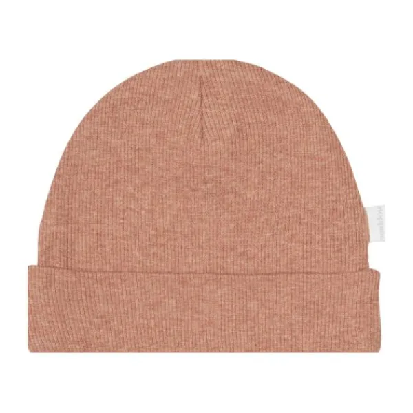 Noppies Nevel Rib Mutsje Cafe Au Lait Melange Prematuur Sale