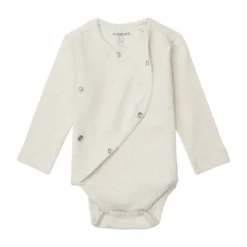 Noppies Nino Romper - Rib - Oatmeal - Mt. 62 Sale