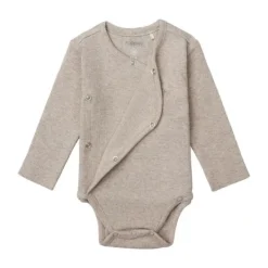 Noppies Nino Romper - Rib - Taupe Melange - Mt. 44 Best