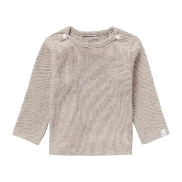 Noppies Rib Natal T-shirt Lange Mouwen Oatmeal Mt. 44 Hot