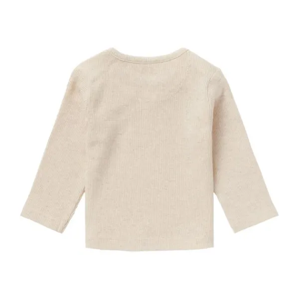 Noppies Rib Natal T-shirt Lange Mouwen Oatmeal Mt. 44 Hot