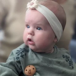 Ootje Kadootje Babyhaarband Vilten Bloem - Ivoor Hot