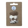Ootje Kadootje Babyhaarclipjes - Bruin / Mini Grosgrain/ Print - 3 st. New