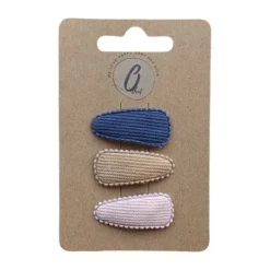 Ootje Kadootje Babyhaarclipjes - Rib Petrol/Sahara/Pink - 3 stuks New