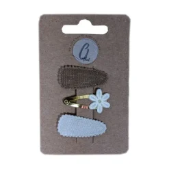 Ootje Kadootje Linnen Haarclip - Bruin / Beige / Goud Sale