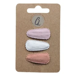 Ootje Kadootje Spring Haarclip - Dusty Roze / Ivoor/ Clay – 3 Stuks Outlet