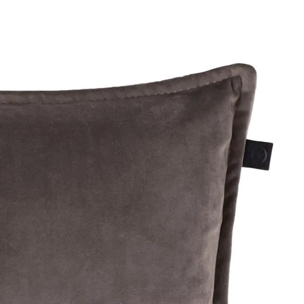 Overseas Middlestitch Kussen - 60 x 60 cm– Velours – Beige Hot