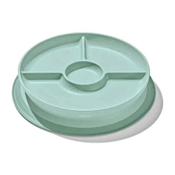 Oxo Tot Stick & Stay Bord met 3 vakjes - Blossom New