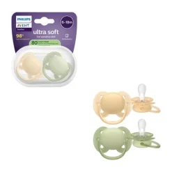 Philips Avent Ultra Soft Fopspeen - 0-6 Mnd - 2 Stuks - Plant-based Clearance