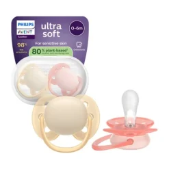 Philips Avent Ultra Soft Fopspeen - 0-6 Mnd - 2 Stuks - Plant-based Clearance