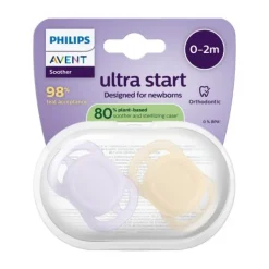 Philips Avent Ultra Start Fopspeen - 0-2 Mnd - 2 Stuks - Plant-based Sale